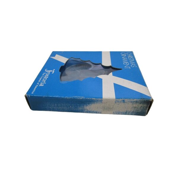 Two Turtle Dove Fostoria Glass Christmas Ornament 1970's In Orignal Box GUC - Picture 4 of 12